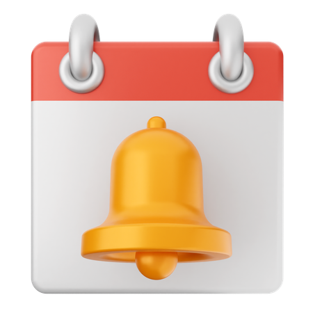 Calendar Notification Bell  3D Icon