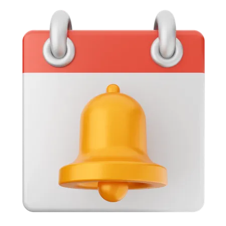 Calendar Notification Bell  3D Icon