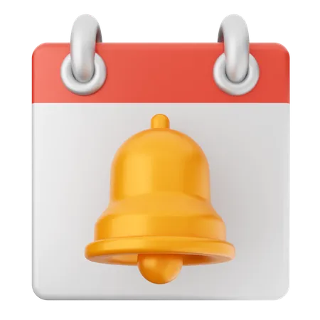 Calendar Notification Bell  3D Icon