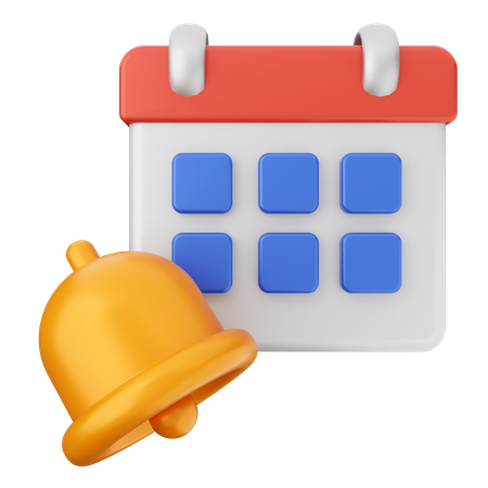 Calendar Notification Bell  3D Icon