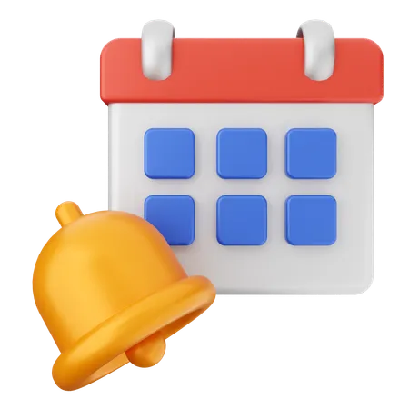 Calendar Notification Bell  3D Icon