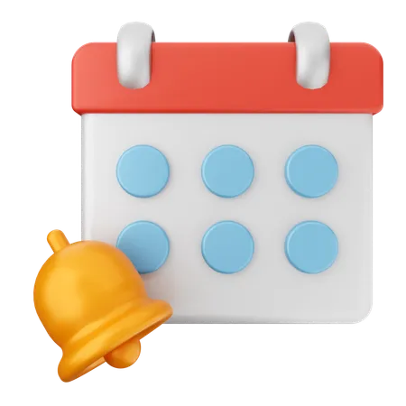 Calendar Notification Bell  3D Icon