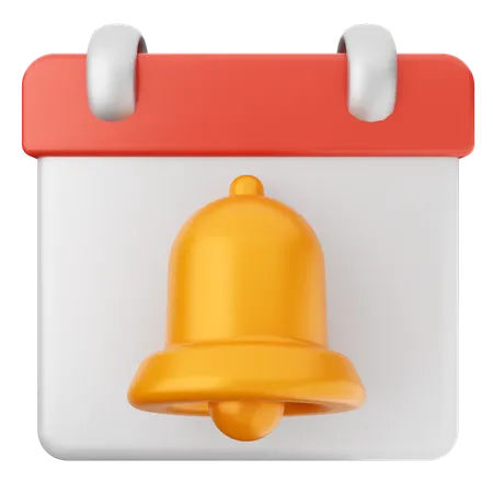 Calendar Notification Bell  3D Icon