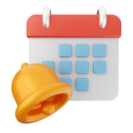 Calendar Notification Bell  3D Icon