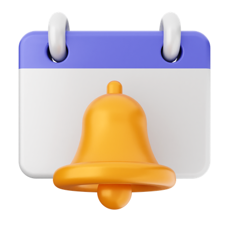 Calendar Notification Bell  3D Icon