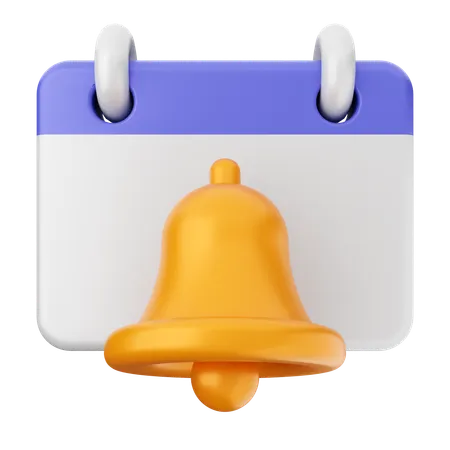 Calendar Notification Bell  3D Icon