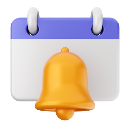 Calendar Notification Bell  3D Icon