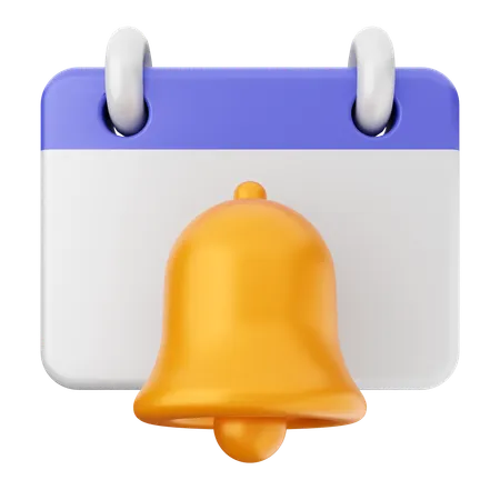 Calendar Notification Bell  3D Icon