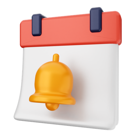 Calendar Notification Bell  3D Icon