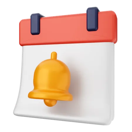 Calendar Notification Bell  3D Icon