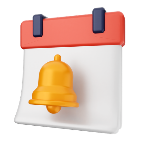 Calendar Notification Bell  3D Icon