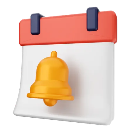 Calendar Notification Bell  3D Icon