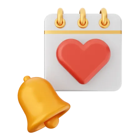 Calendar Notification Bell  3D Icon