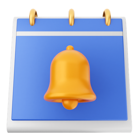 Calendar Notification Bell  3D Icon