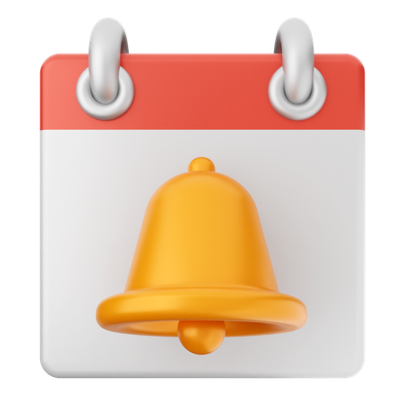 Calendar Notification Bell  3D Icon