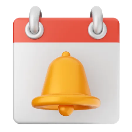 Calendar Notification Bell  3D Icon