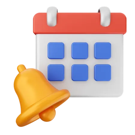 Calendar Notification Bell  3D Icon