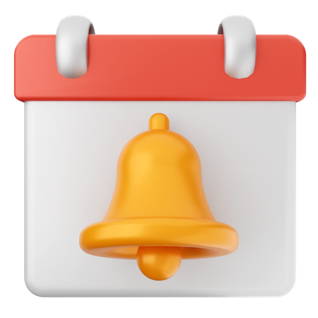 Calendar Notification Bell  3D Icon