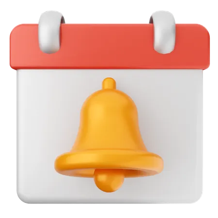 Calendar Notification Bell  3D Icon