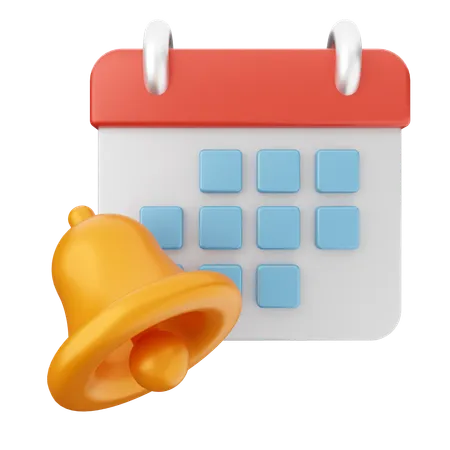 Calendar Notification Bell  3D Icon