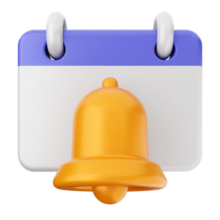 Calendar Notification Bell  3D Icon