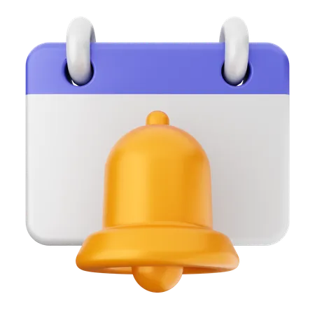 Calendar Notification Bell  3D Icon