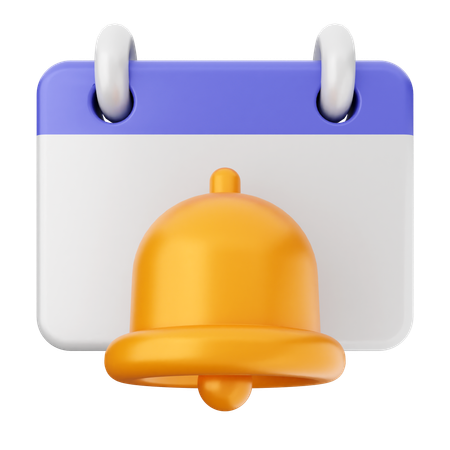 Calendar Notification Bell  3D Icon