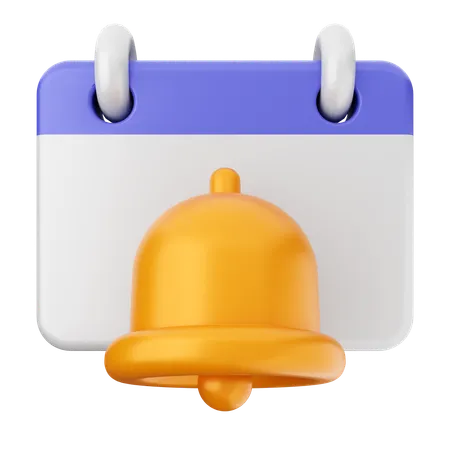 Calendar Notification Bell  3D Icon