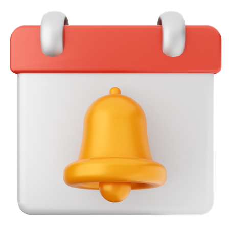 Calendar Notification Bell  3D Icon