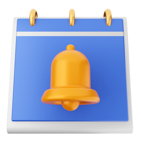 Calendar Notification Bell  3D Icon