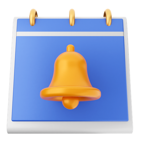 Calendar Notification Bell  3D Icon