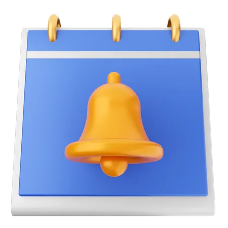 Calendar Notification Bell  3D Icon