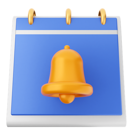 Calendar Notification Bell  3D Icon