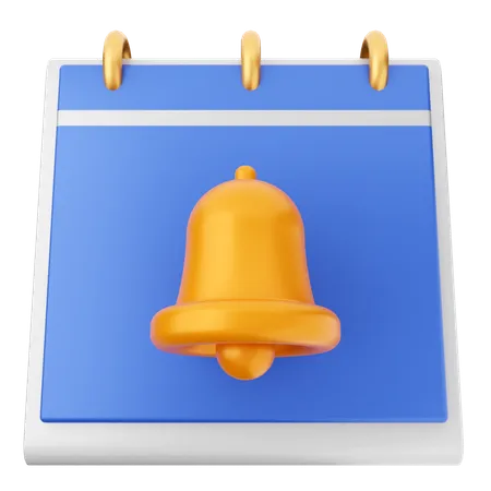 Calendar Notification Bell  3D Icon