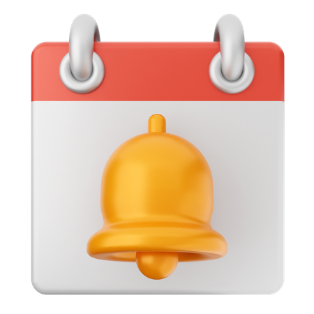 Calendar Notification Bell  3D Icon