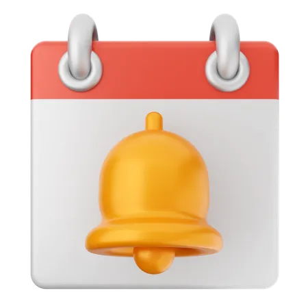 Calendar Notification Bell  3D Icon