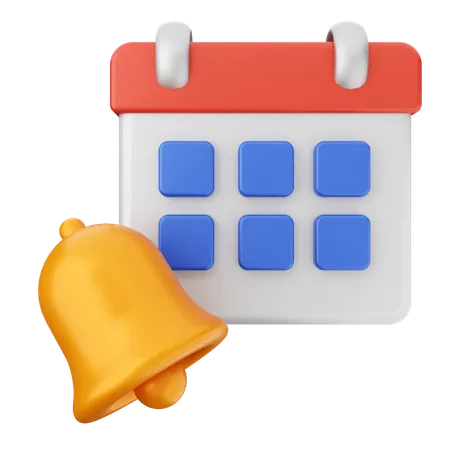 Calendar Notification Bell  3D Icon