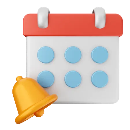 Calendar Notification Bell  3D Icon