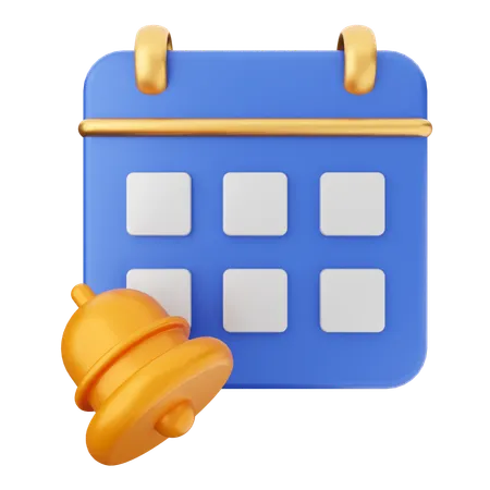 Calendar Notification Bell  3D Icon