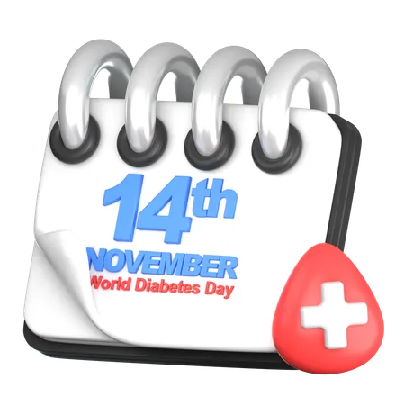 Calendar November 14  3D Icon