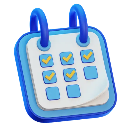 Calendar Planner  3D Icon