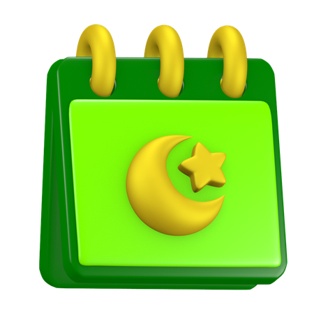 Calendar Ramadan  3D Icon