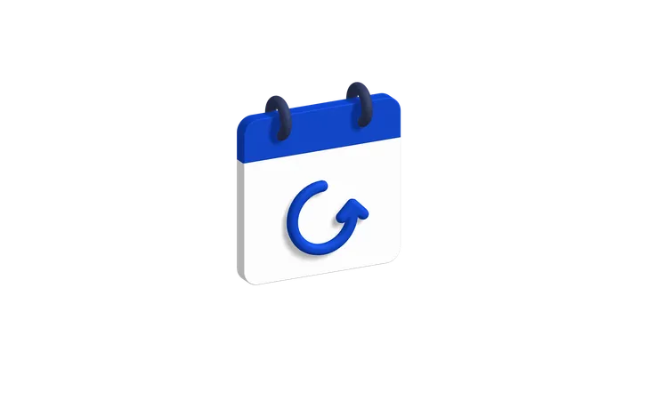 Calendar Reload  3D Icon