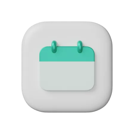 カレンダースケジュールアプリケーション  3D Icon