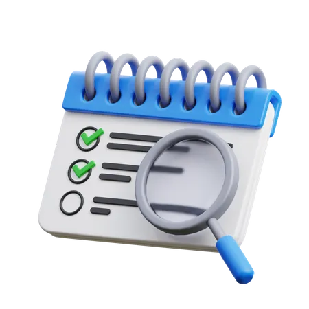 Calendar Search  3D Icon