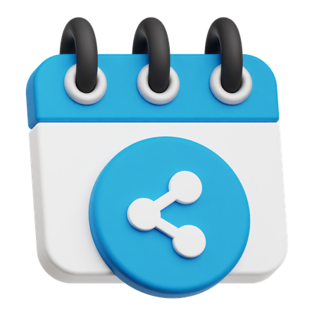 Calendar Share  3D Icon