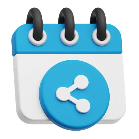 Calendar Share  3D Icon