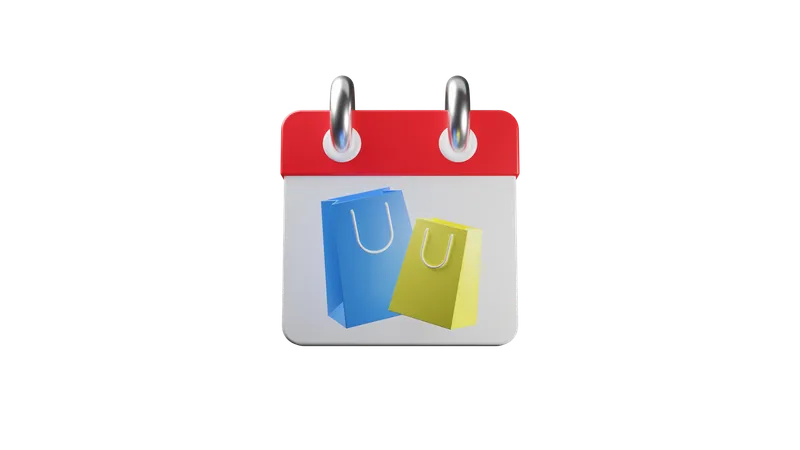 Calendar Shopping  3D Icon