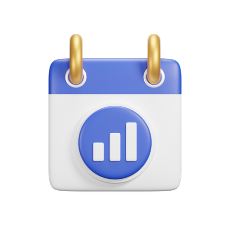 Calendar Statistics  3D Icon