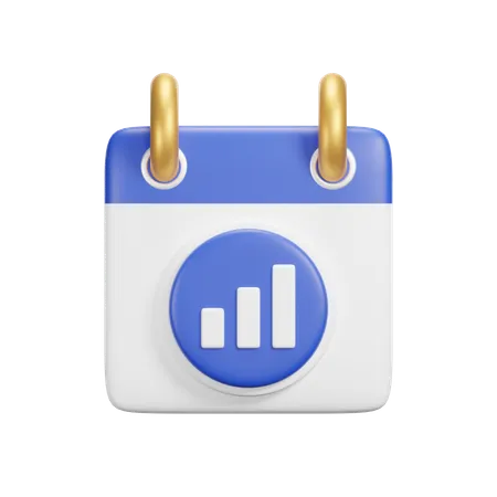 Calendar Statistics  3D Icon